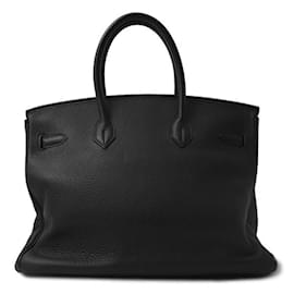 Hermès-Sac à main Birkin 35 pour femmes Hermes-Noir