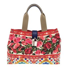 Dolce & Gabbana Red Canvas Tote Bag Red