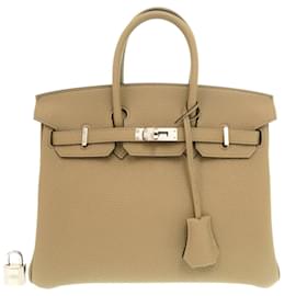 Hermès-Sac à main Hermes Birkin 25 Togo Beige Marfa-Autre