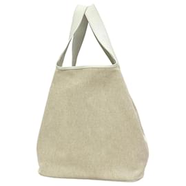 Hermès-Sac Tote Hermes Picotin TGM Toile H Blanc-Blanc