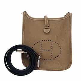 Hermès-Sac à épaule Hermes Evelyn TPM-Taupe