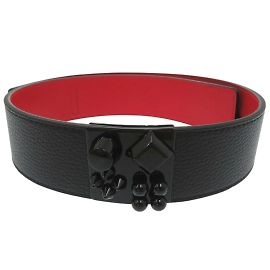 Schwarzer Leder-Gürtel von Christian Louboutin Schwarz