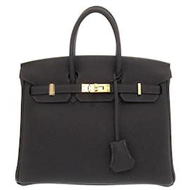 Hermès-Sac à main Hermes Birkin 25 Togo-Noir