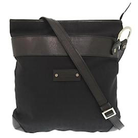 Bulgari-Bvlgari Mania Canvas Leather Black Shoulder Bag-Black