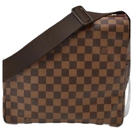 Sac à épaule Naviglio Damier Louis Vuitton Marron Damier ebène