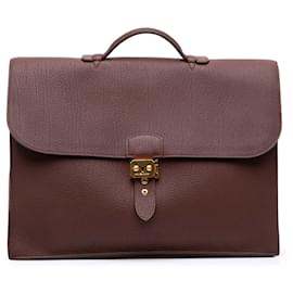 Hermès-Sac à dépêches 41 en Togo marron Hermès-Marron
