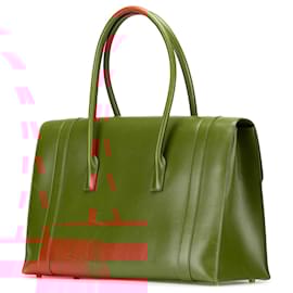 Hermès-Sac à main Hermès Drag 37 en veau box marron-Marron