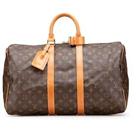 Louis Vuitton-Louis Vuitton Brown Monogram Keepall 45-Brown