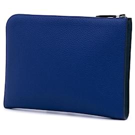Hermès-Pochette Endless Road en Togo Swift bleu Hermès-Bleu,Autre