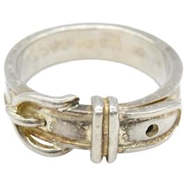 Hermès-Bague Boucle Ceinture en Argent Sterling Hermès-Argenté