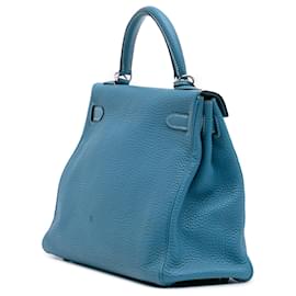 Hermès-Hermès Bleu Togo Kelly II Retourne 32-Bleu,Autre