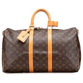 Louis Vuitton-Louis Vuitton Brown Monogram Keepall 45-Brown