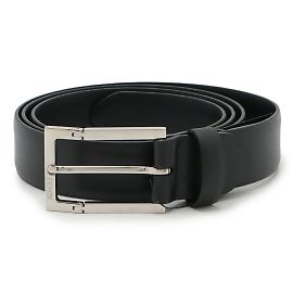 Fendi Black Leather Belt with Square Buckle Black