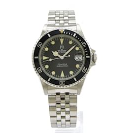 Autre Marque-TUDOR Tudor Submariner Date Black Dial SS AT Automatic Self-Winding Wristwatch 75090-Other