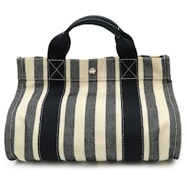 Hermès-Sac Tote PM Cannes Hermes-Noir,Beige