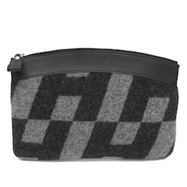 Hermès-Pochette à motif intégral Hermes Touboyu-Marron,Noir
