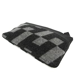 Hermès-Pochette à motif intégral Hermes Touboyu-Marron,Noir