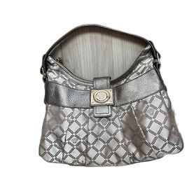 Bolsa de mão Versace em lona bege Bege