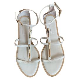 BCBG Max Azria leather sandals White