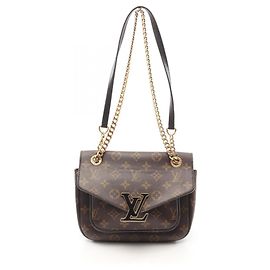 Borsa a Spalla Passy Louis Vuitton Marrone Nero