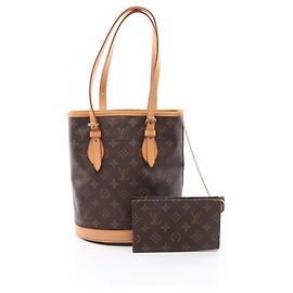 Louis Vuitton Bucket PM Monogram Handtasche Braun Monogramm