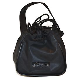 Mini borsa Blumarine nera in tela vela Nero
