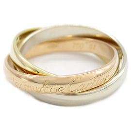 Cartier Trinity Au750 Ring Size 11 Golden Metallic