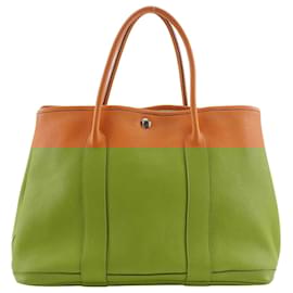 Hermès-Sac Tote Negonda Garden Party d'Hermès-Orange