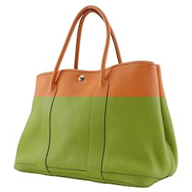 Hermès-Sac Tote Negonda Garden Party d'Hermès-Orange