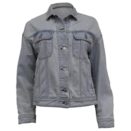 Acne Studios Button-Down Jacket in Bluer Cotton Denim Blue