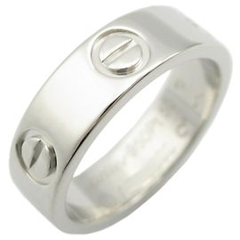 Cartier Love Ring Pt950 Platinum Ring Size 9.5 Silvery Metallic