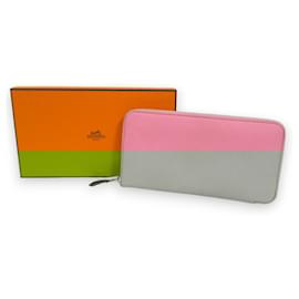 Hermès-Portefeuille long Hermes Silk'in Azap en Rose Confetti Pink-Rose