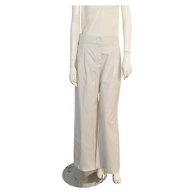 Pantalones rectos Paul Smith blancos con rayas grises de algodón 42 Blanco Gris
