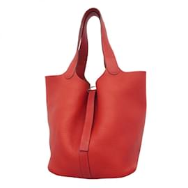 Hermès-Sac à main Hermes Picotin PM-Rouge