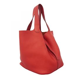 Hermès-Sac à main Hermes Picotin PM-Rouge
