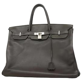 Hermès-Hermes Birkin 40 Handbag in Chocolate-Chocolate
