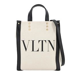 Sac à main Valentino Garavani VLTN Mini 2way Tote Noir Beige