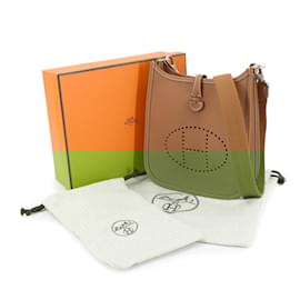 Hermès-Sac à épaule Hermes Evelyne Amazon TPM-Marron,Doré
