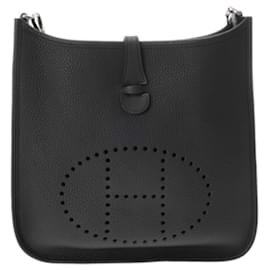 Hermès-Sac à épaule noir Hermes Evelyn 3 PM-Noir