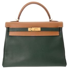 Hermès-Sac à main Hermes Kelly 32-Autre,Vert