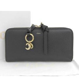 Chloé Alphabet Long Wallet Black