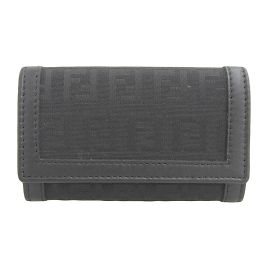 Fendi Zucca Pattern Keycase Black