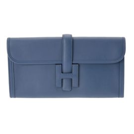 Hermès Borsa Clutch Hermes Jige Elan 29 in Agata Blu Blu