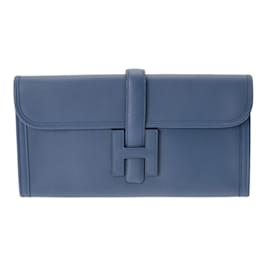 Hermès-Sac à main Hermes Jige Elan 29 en Agate Bleue-Bleu
