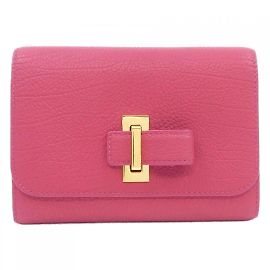 Delvaux Red Tri-Fold Wallet Red