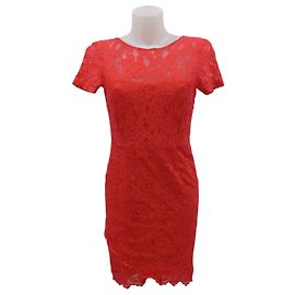 Autre Marque Robe rouge ajourée Taille .36 1.2.3 Rouge