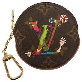 LOUIS VUITTON Monograma Mão Porta Moeda Ron Bolsa de Moeda M95563 LV Auth 120449SV Monograma