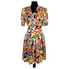 Vestido de seda multicolor Givenchy Multicolor