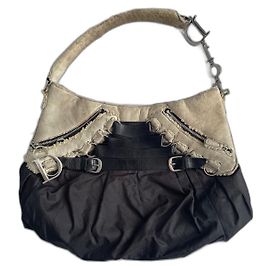 Sac corset de ballet Dior par John Galliano Noir Beige