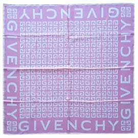 LENÇO DE SEDA 4G GIVENCHY. Branco Fuschia